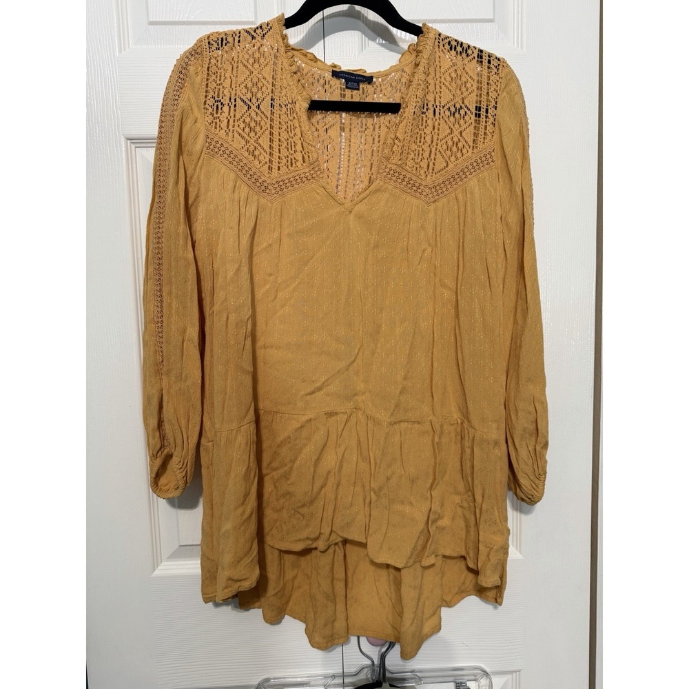 American‎ Eagle Women's Pullover Boho Yellow Size Small
